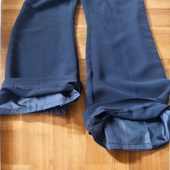 Liz Claiborne Suits Fully Lined Wide Leg Black Dress Pants - Picture 5 of 8